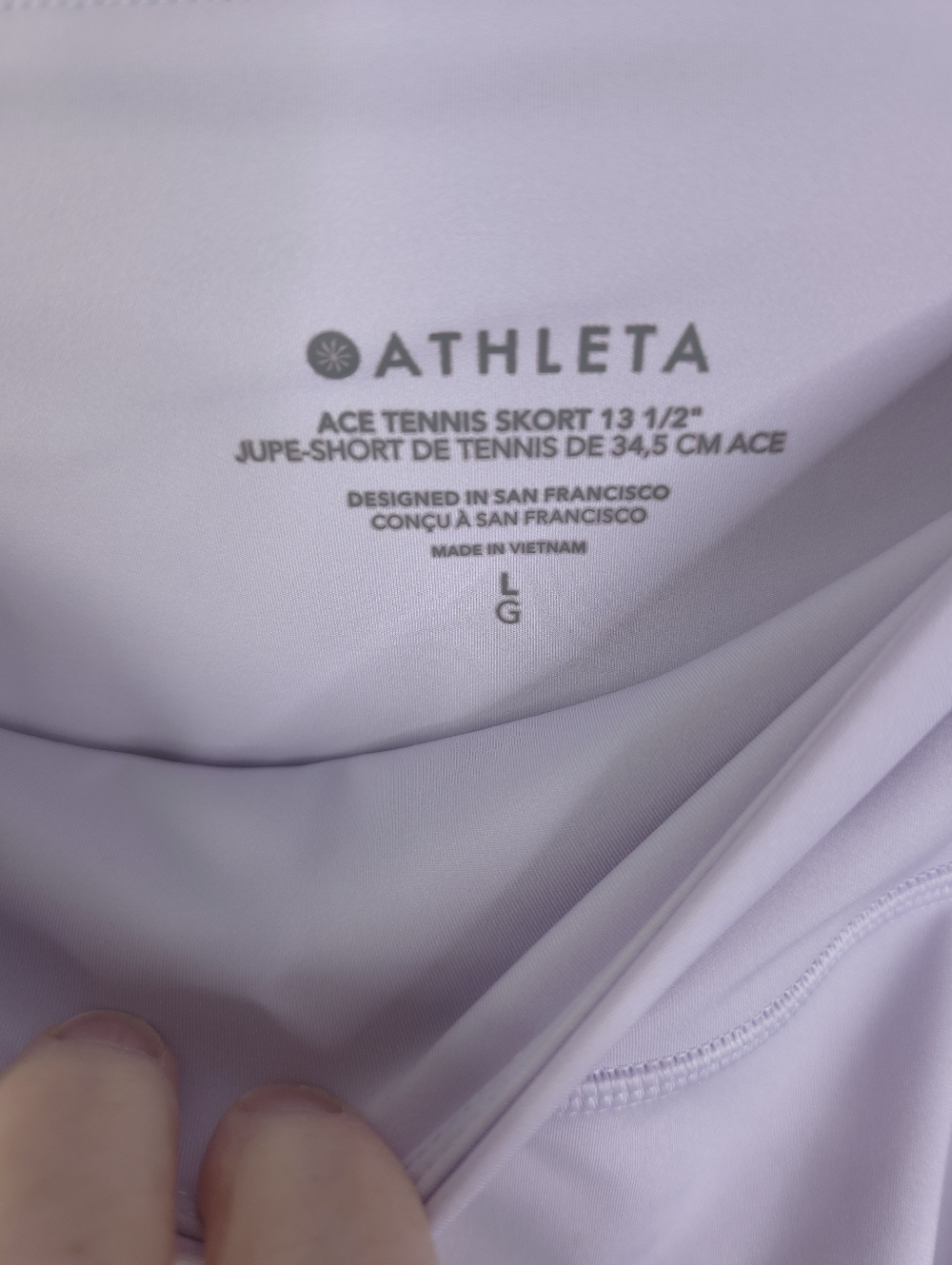 Athketa ACE Tennis Skort 13.5in Lavender Size L - Picture 8 of 8
